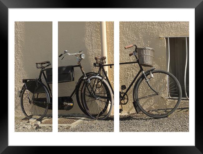 Bicycles Triptych Framed Print by Philip Hodges aFIAP ,