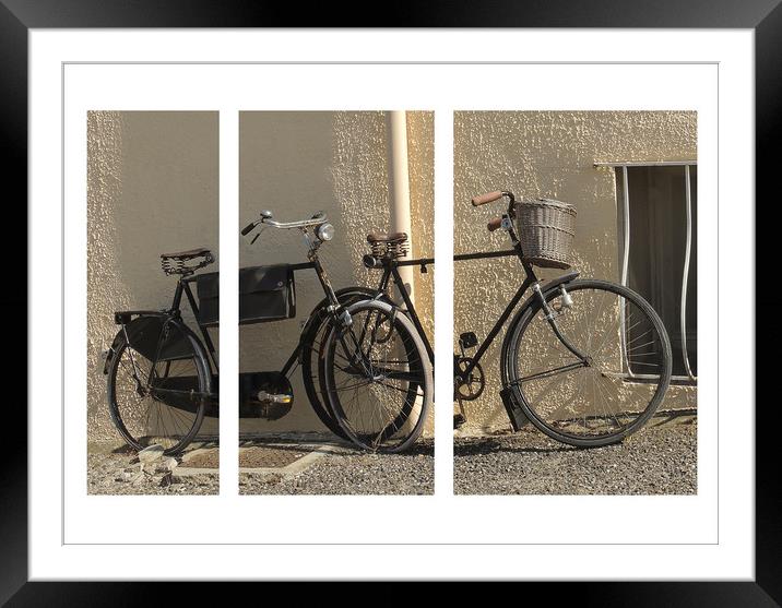 Bicycles Triptych Framed Mounted Print by Philip Hodges aFIAP ,