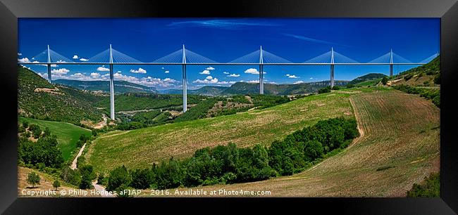 The Milau Viaduct Framed Print by Philip Hodges aFIAP ,