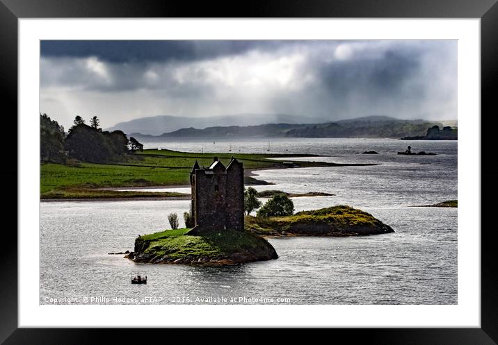 Castle Stalker , Stormy Day Framed Mounted Print by Philip Hodges aFIAP ,