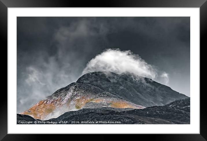Mountain Top Framed Mounted Print by Philip Hodges aFIAP ,