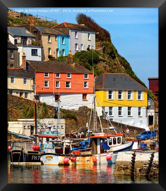 Mevagissy Colours Framed Print by Philip Hodges aFIAP ,