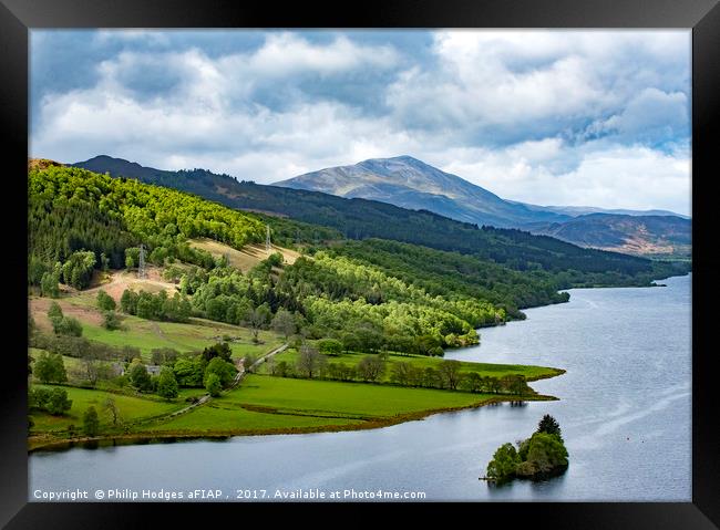 Loch Tummel, The Queens View Framed Print by Philip Hodges aFIAP ,