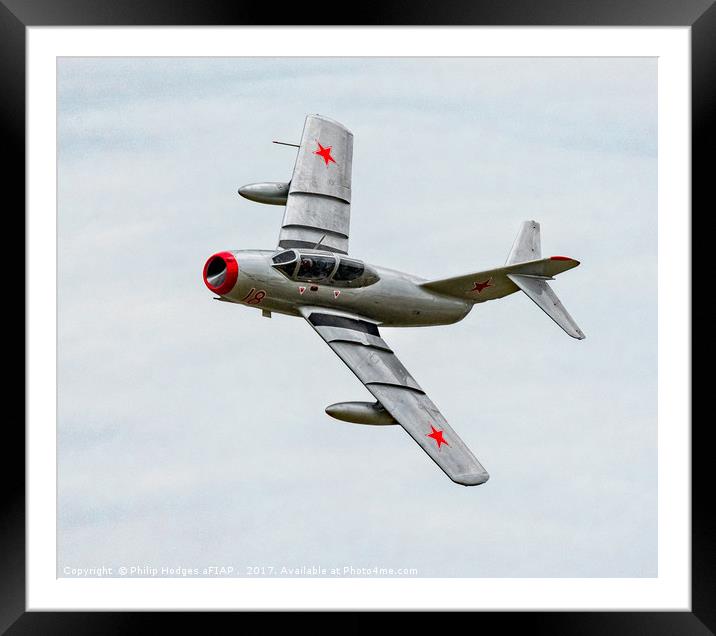 MiG-15UTI Framed Mounted Print by Philip Hodges aFIAP ,