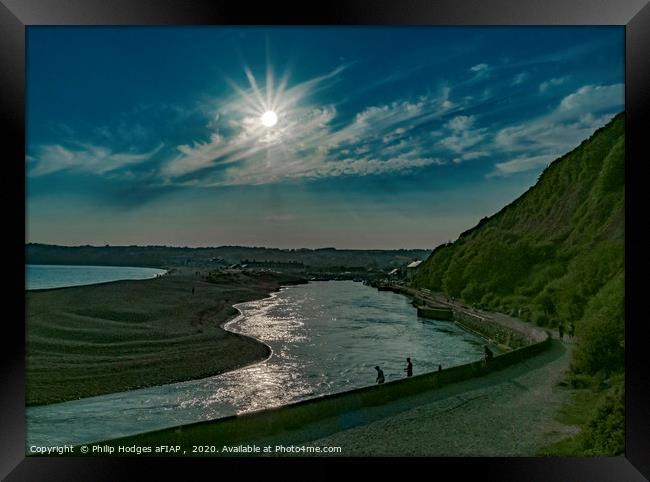 Evening Sun at Axemouth Framed Print by Philip Hodges aFIAP ,