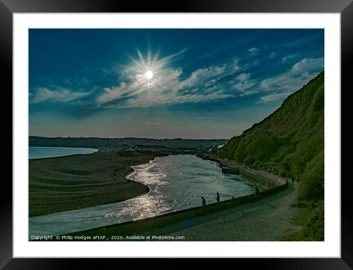 Evening Sun at Axemouth Framed Mounted Print by Philip Hodges aFIAP ,