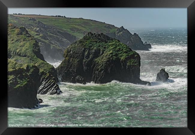 Mullion Bay South Framed Print by Philip Hodges aFIAP ,