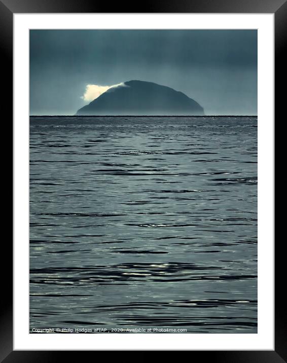 Ailsa Craig in the Early Morning Framed Mounted Print by Philip Hodges aFIAP ,