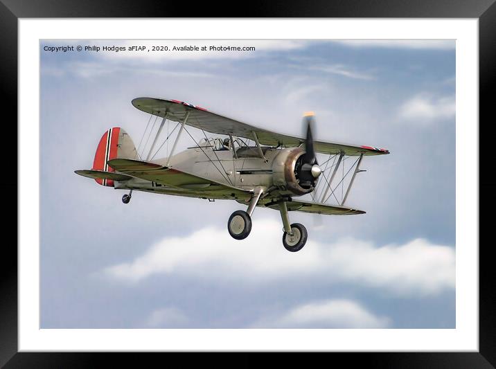 Gloster Gladiator Framed Mounted Print by Philip Hodges aFIAP ,
