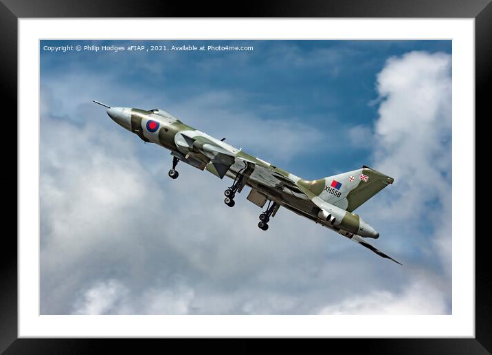 Avro Vulcan XH558 Take Off Framed Mounted Print by Philip Hodges aFIAP ,