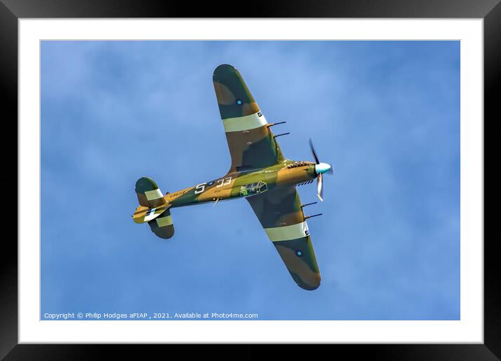 Hawker hurricane PZ865 (2) Framed Mounted Print by Philip Hodges aFIAP ,