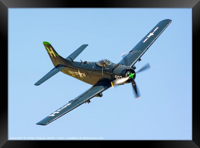 Douglas Skyraider 126922 Framed Print by Philip Hodges aFIAP ,