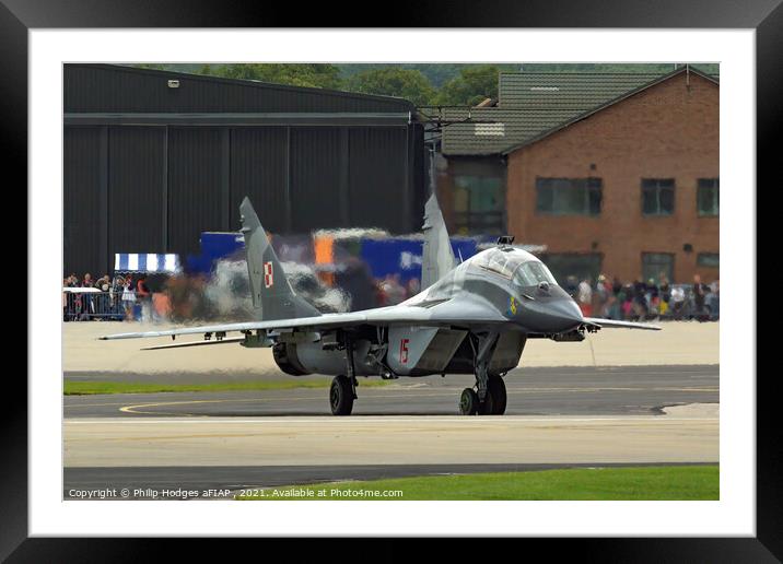 Mig 29 Fulcrum Taxi-ing Framed Mounted Print by Philip Hodges aFIAP ,
