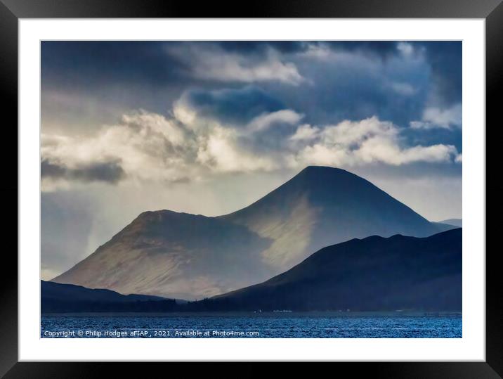 Mountains of South West Mull Framed Mounted Print by Philip Hodges aFIAP ,