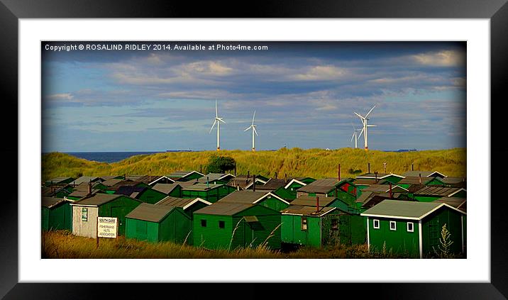 FISHERMANS HUTS  Framed Mounted Print by ROS RIDLEY