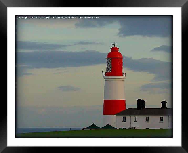 SOUTER LIGHTHOUSE" Framed Mounted Print by ROS RIDLEY