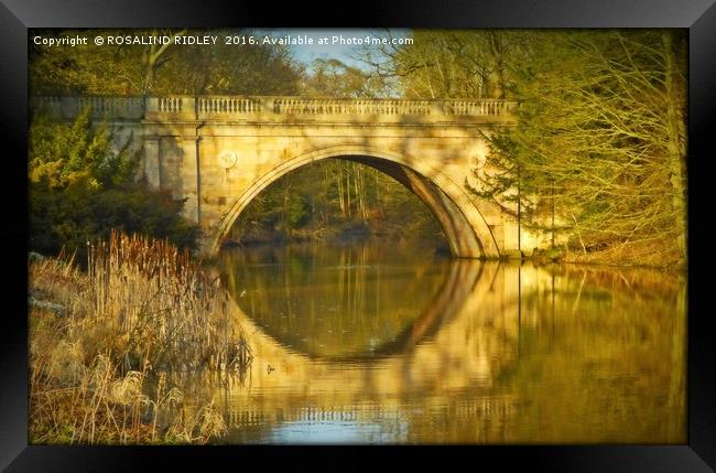 "EVENING REFLECTIONS AT THE BRIDGE" Framed Print by ROS RIDLEY