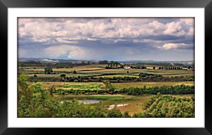 "STORM CLOUDS GATHER OVER RAINTON MEADOWS" Framed Mounted Print by ROS RIDLEY