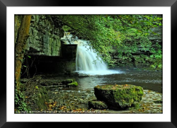 "BY THE WATERFALL" Framed Mounted Print by ROS RIDLEY