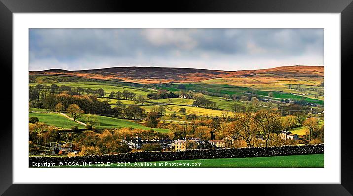 "VIEW ACROSS GRASSINGTON AND MOORS BEYOND" Framed Mounted Print by ROS RIDLEY