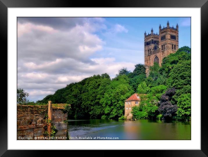 "Durham Cathedral" Framed Mounted Print by ROS RIDLEY
