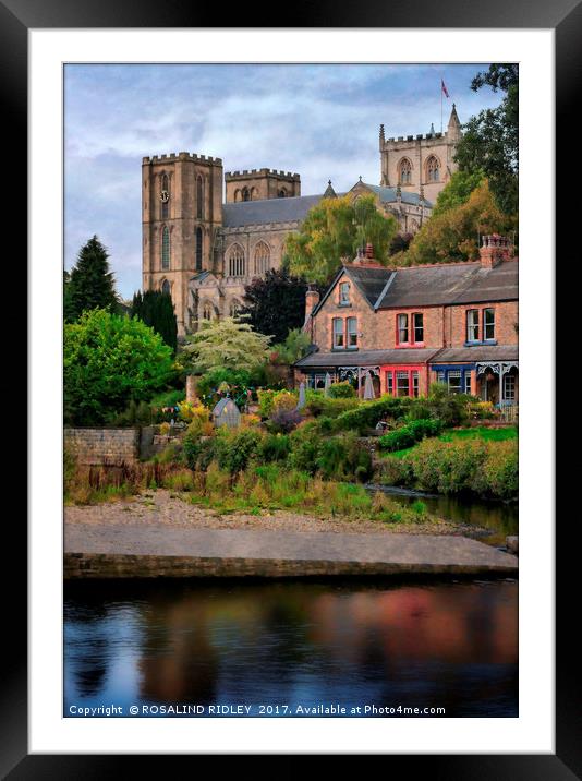 "River Ure and Ripon Cathedral" Framed Mounted Print by ROS RIDLEY