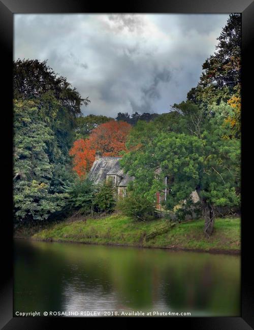 "Spooky Cottage by the river" Framed Print by ROS RIDLEY