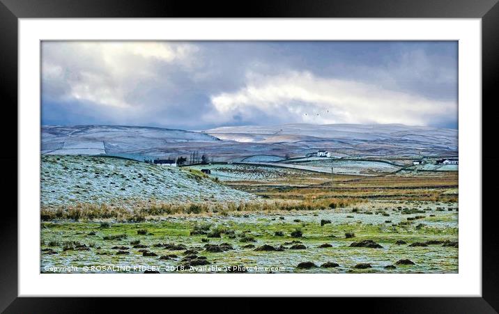"Storm clouds and snow" Framed Mounted Print by ROS RIDLEY