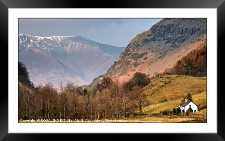 "Evening sunshine on Blencathra" Framed Mounted Print by ROS RIDLEY