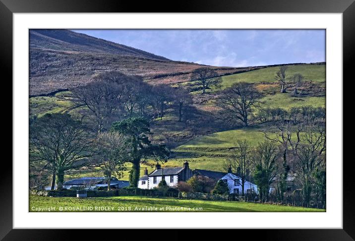"Midday Winter sun on Loweswater Village" Framed Mounted Print by ROS RIDLEY