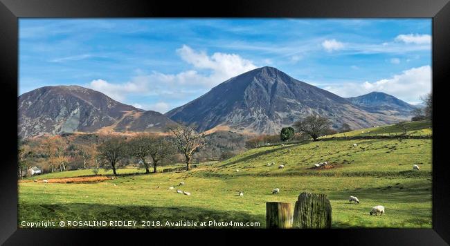"Sunny day across the Lake District" Framed Print by ROS RIDLEY
