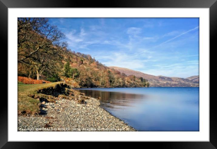 "Ullswater Lake-side" Framed Mounted Print by ROS RIDLEY