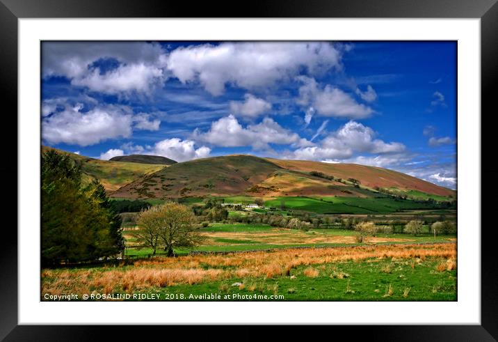 "Cloud reflections in Cumbria" Framed Mounted Print by ROS RIDLEY