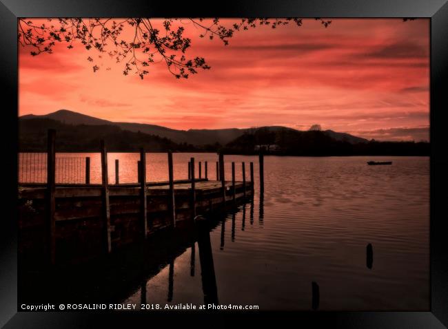 "Sunset at the Jetty" Framed Print by ROS RIDLEY