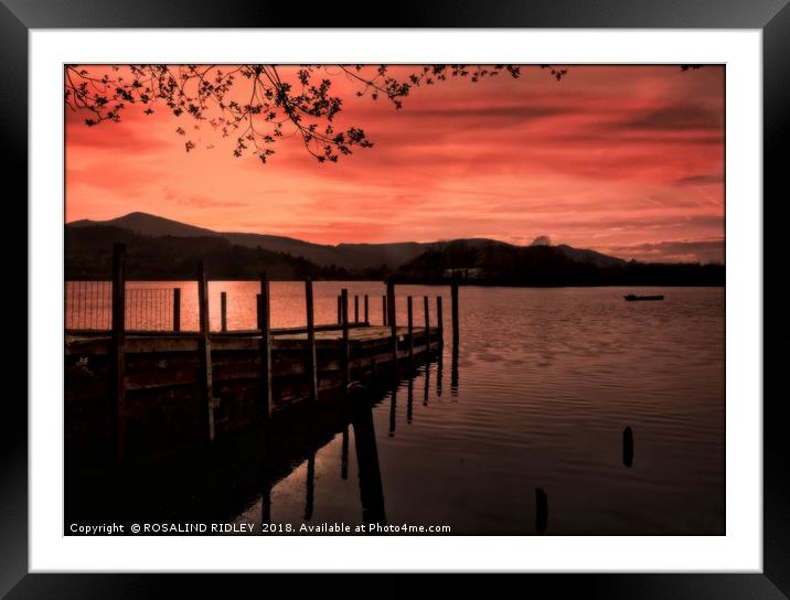 "Sunset at the Jetty" Framed Mounted Print by ROS RIDLEY