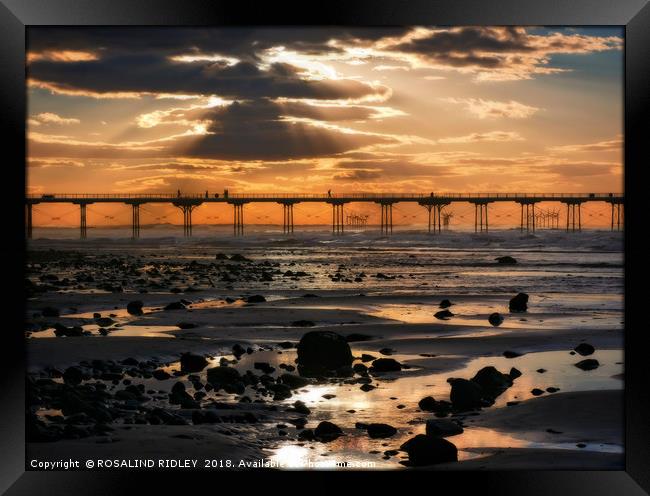 "Silver and Gold Saltburn" Framed Print by ROS RIDLEY