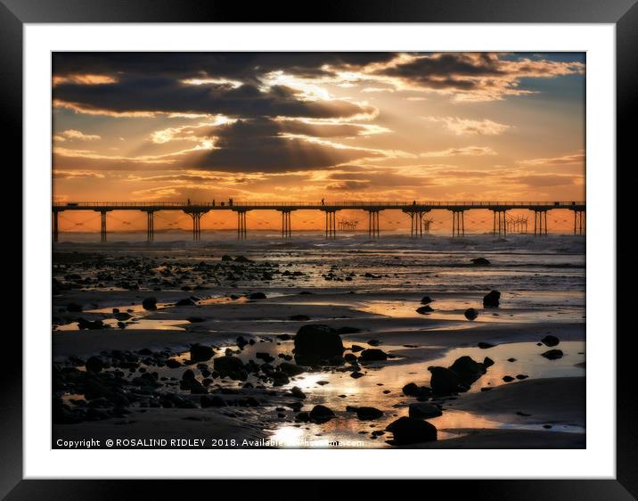 "Silver and Gold Saltburn" Framed Mounted Print by ROS RIDLEY