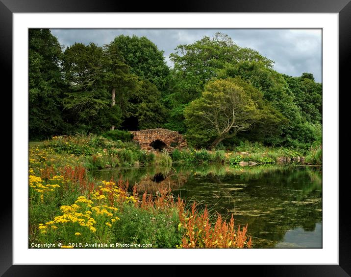 "Little bridge by the Lake 2 " Framed Mounted Print by ROS RIDLEY
