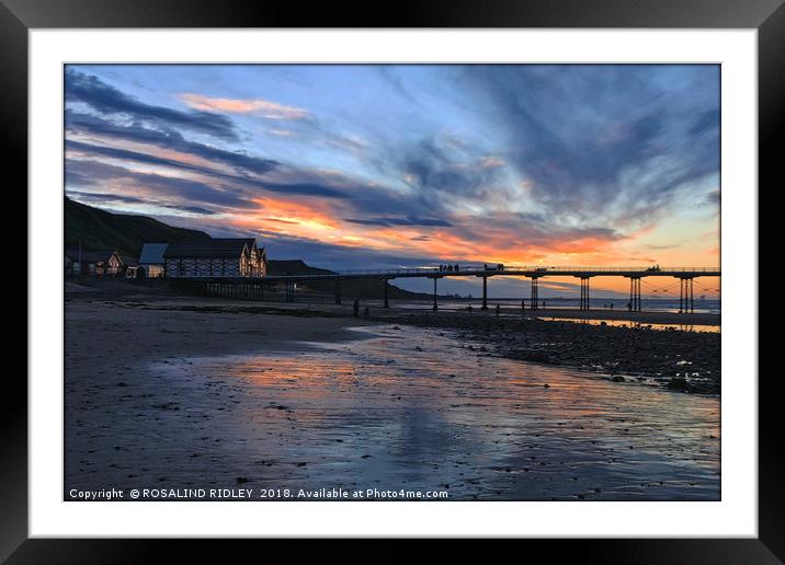 "Changing skies at Saltburn" Framed Mounted Print by ROS RIDLEY