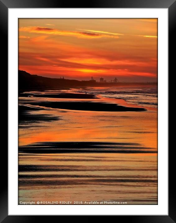 "Portrait of a Saltburn sunset" Framed Mounted Print by ROS RIDLEY