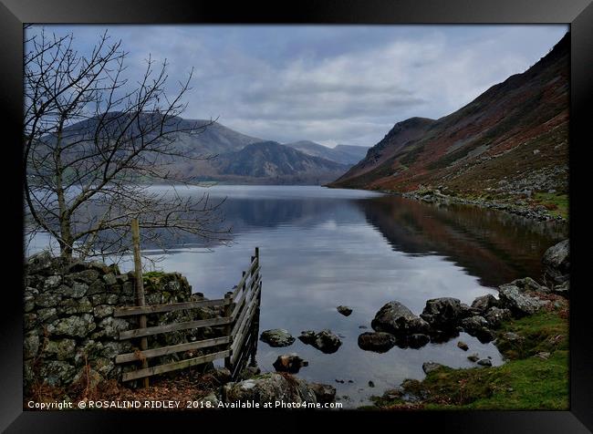 "Morning mists lift across Ennerdale Water" Framed Print by ROS RIDLEY