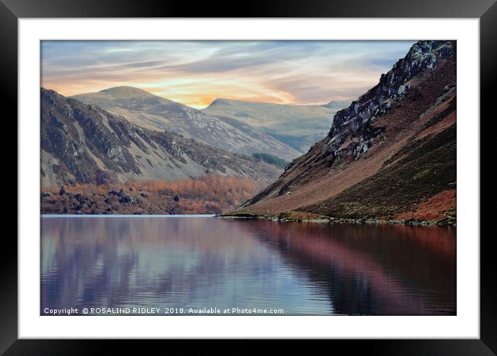 "Coloured Reflections at the lake" Framed Mounted Print by ROS RIDLEY