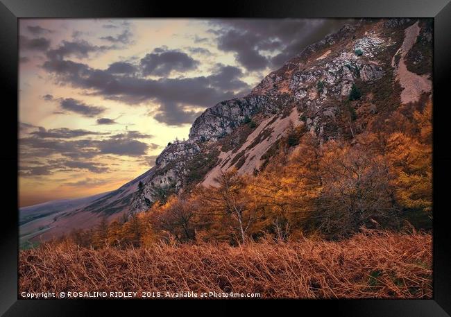 "Where mountain meets sky" Framed Print by ROS RIDLEY