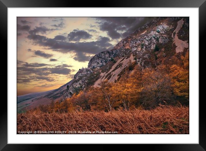 "Where mountain meets sky" Framed Mounted Print by ROS RIDLEY