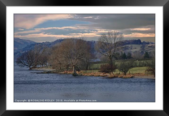 "Early evening mists at Crummock water" Framed Mounted Print by ROS RIDLEY