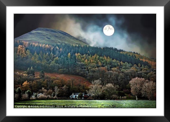 "It was a frosty moonlit night across the mountain Framed Mounted Print by ROS RIDLEY