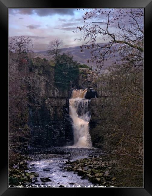 "Cool Winter evening at High Force" Framed Print by ROS RIDLEY