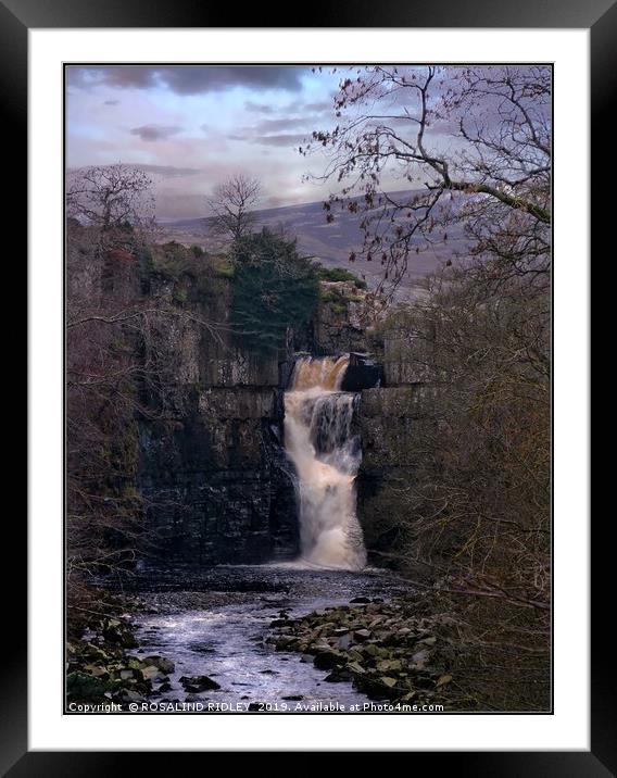 "Cool Winter evening at High Force" Framed Mounted Print by ROS RIDLEY