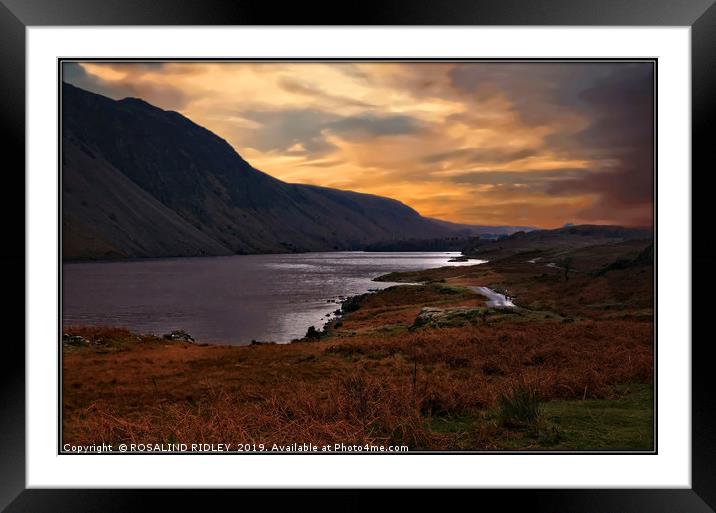 "Night approaches at Wastwater" Framed Mounted Print by ROS RIDLEY