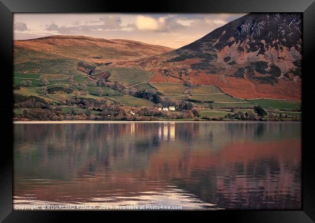 "Reflections at Ennerdale water 2" Framed Print by ROS RIDLEY